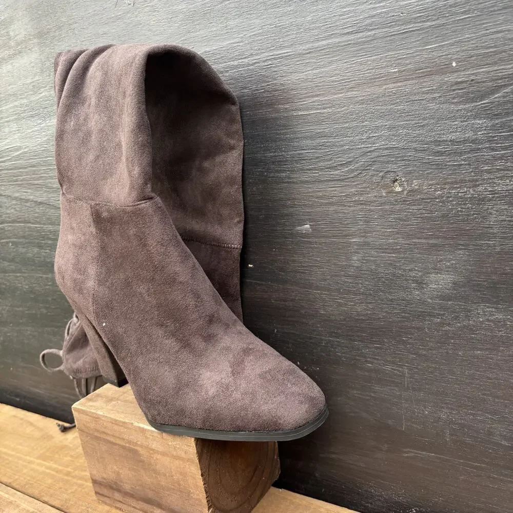 VINCE CAMUTO MADOLEE TAUPE OVER-THE-KNEE BOOTS SIZE 7.5 NWOT